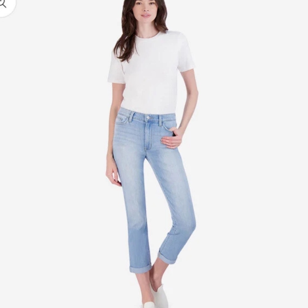 Hudson Blair High Rise Straight Crop Distressed Denim Jeans Size‎ 27